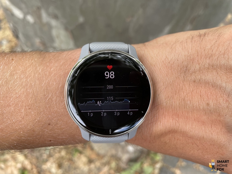 Вы можете видеть частоту сердечных сокращений на Garmin Venu 2 Plus.